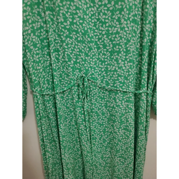 Draper James RsVP Green Flowy 3/4 SLEEVE MIDI GREEN DRESS. SIZE LARGE - Picture 4 of 7